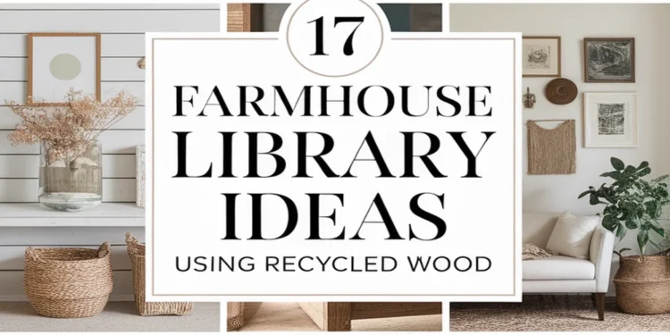 Image for: 17 Ways to Create a Farmhouse Living Library Using Recycled Wood