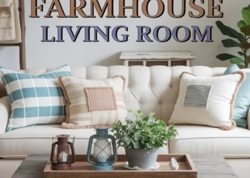 Image for: 19 Creative Ways to Achieve Farmhouse Living Room Style Using Upcycled Fabric