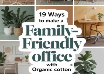 Image for: 19 Ways to Create a Family-Friendly Living Home Office Using Organic Cotton