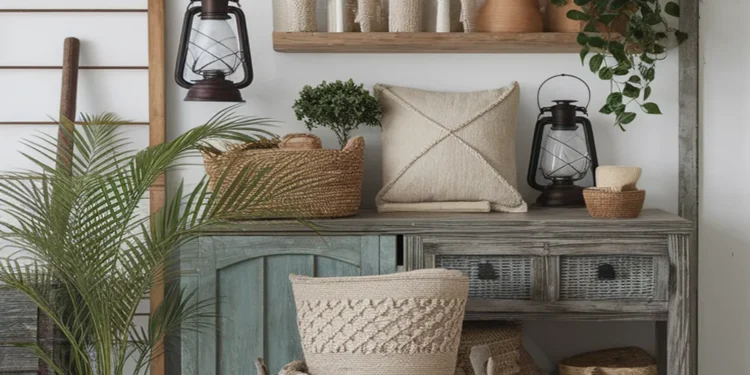 Image for: 20 Tips for Creating Farmhouse Living in Your Garage Using Natural Fibers