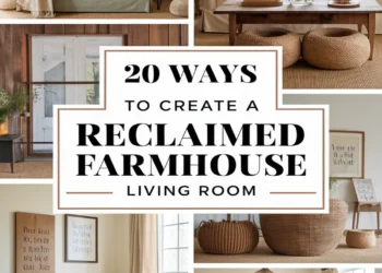 Image for: 20 Ways to Create a Farmhouse Living Room Using Reclaimed Materials