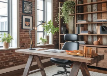 Image for: Create Artistic Home Office Spaces Using Reclaimed Materials