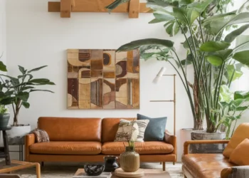 Image for: Create Artistic Living Room Spaces Using Recycled Wood