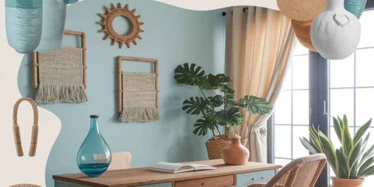 Image for: Create a Coastal Living Home Office Using Natural Fibers