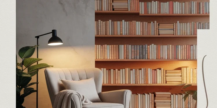 Image for: Embrace a Minimalist Lifestyle With a Library Using Recycled Wood
