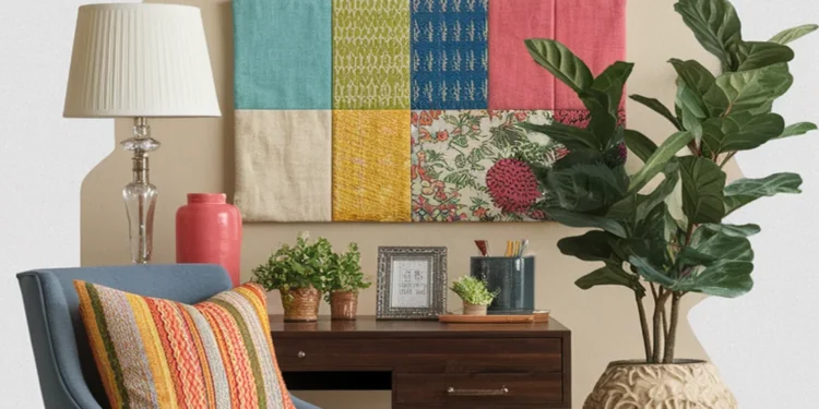 Image for: Transform Your Home Office With Artistic Spaces Using Upcycled Fabric